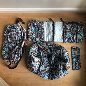 Four-Piece Vera Bradley Travel Set